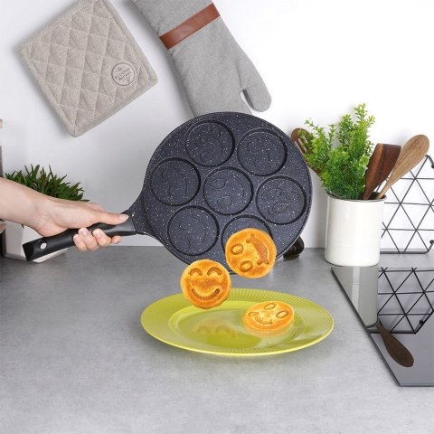 Patelnia do jajek placków pancakes naleśników granitowa buźki GRANDE 27 cm