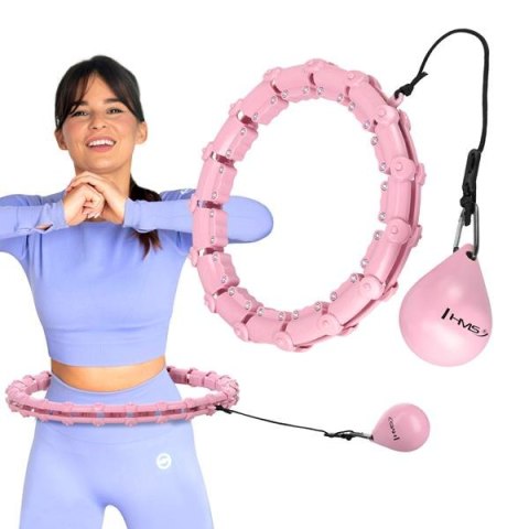 HHW02 HULA HOP LIGHT PINK Z WYPUSTKAMI I OBCIĄŻNIKIEM HMS