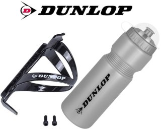 BIDON ROWEROWY DUNLOP 750ML Z KOSZYKIEM SREBRNY