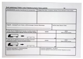 Kwit Paletowy A5 100 kartek - Samokopiujący