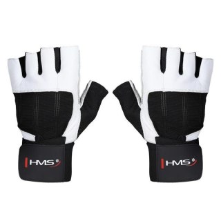 RST04 WHITE-BLACK ROZM. L RĘKAWICE NA SIŁOWNIĘ HMS