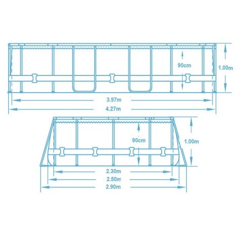 Basen ogrodowy stelażowy 427 x 250 x 100 cm 11w1 Bestway 56620