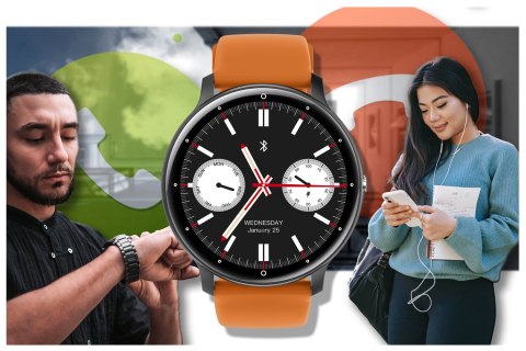 SMARTWATCH UNISEX GRAVITY GT1-2 PRO - ROZMOWY BLUETOOTH, DODATKOWY PASEK (sg027b)