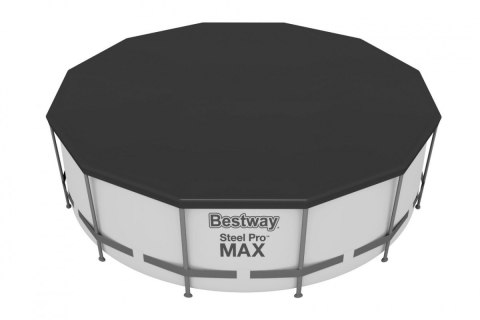 Basen stelażowy Steel Pro MAX 366x122 12FT BESTWAY 5w1 + Drabinka + Pokrywa + Pompa Filtr