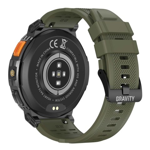 SMARTWATCH MĘSKI GRAVITY GT23-5 - LATARKA, DODATKOWY PASEK (sg031e)