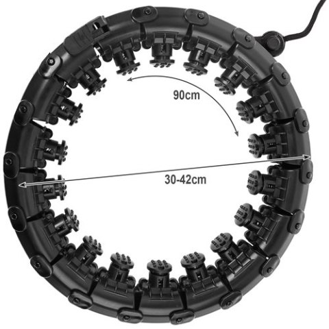 Hula hop z masażerem + obciążnik Trizand 25208