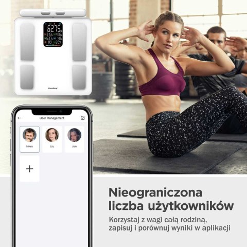 ANALITYCZNA WAGA ŁAZIENKOWA SMART IOS ANDROID KLAUSBERG KB-7857