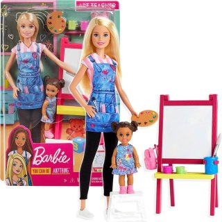 Barbie Kariera Nauczycielka Plastyki Lalka Akcesoria GJM29