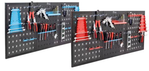 Ścianka narzędziowa warsztatowa 120x60 cm z uchwytami stalowa do garażu