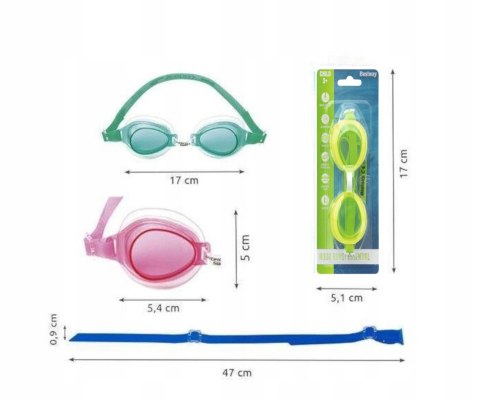 Bestway 21002 Aqua Burst Essential Okulary do pływania Zielone