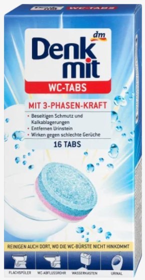 Denkmit WC-Tabs Tabletki do Czyszczenia Toalety 16 szt.