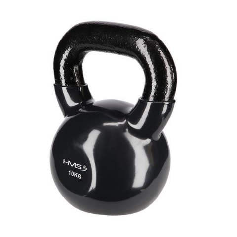 KNV10 BLACK KETTLEBELL ŻELIWNY POKRYTY WINYLEM HMS