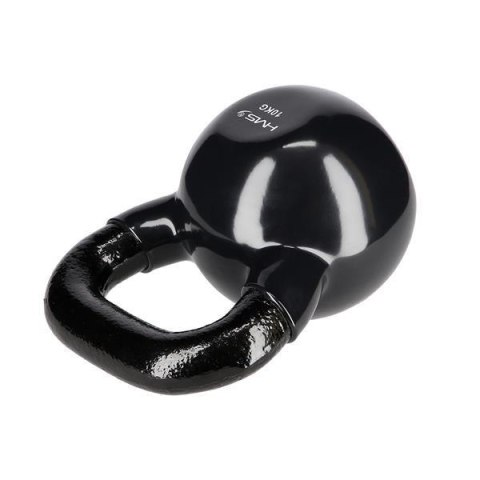 KNV10 BLACK KETTLEBELL ŻELIWNY POKRYTY WINYLEM HMS