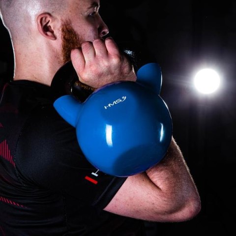 KNV10 BLUE KETTLEBELL ŻELIWNY POKRYTY WINYLEM HMS