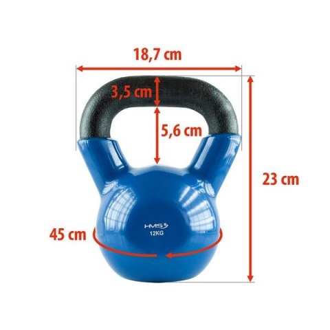 KNV12 KETTLEBELL POKRYTY WINYLEM 12.0 KG HMS