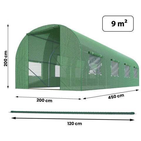 Tunel ogrodowy 2 x 4,5 m (9m2) Plonos