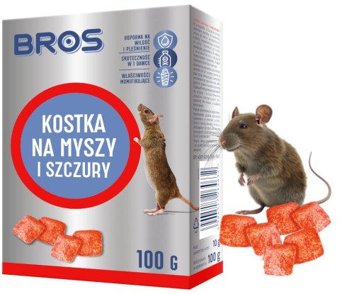 BROS - kostka na myszy i szczury 100g