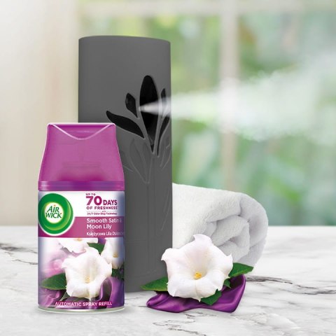 Air Wick Freshmatic Księżycowa Lilia Otulona Satyną/Satin Moon Lily 250 ml Komplet