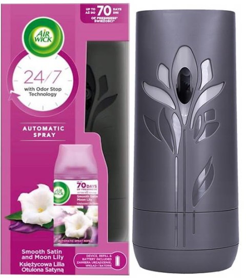 Air Wick Freshmatic Księżycowa Lilia Otulona Satyną/Satin Moon Lily 250 ml Komplet