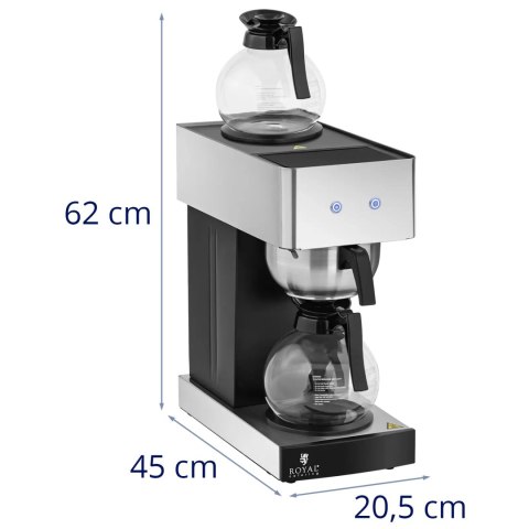 Ekspres do kawy przelewowy gastronomiczny 2 dzbanki 2 podgrzewacze 1.8 l 2020 W