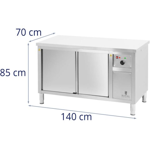 Szafa grzewcza podgrzewacz do talerzy 30-80 C 140 x 70 x 85 cm 2.4kW