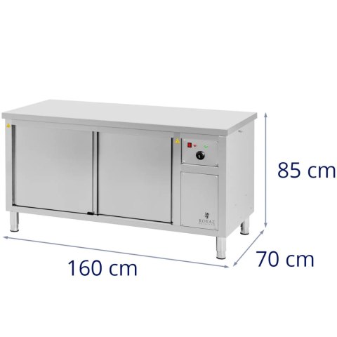 Szafa grzewcza podgrzewacz do talerzy 30-80 C 160 x 70 x 85 cm 2.4kW