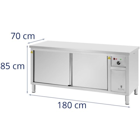 Szafa grzewcza podgrzewacz do talerzy 30-80 C 180 x 70 x 85 cm 2.4kW