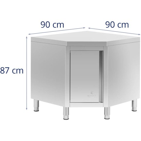 Szafa narożna gastronomiczna STAL 90 x 90 cm