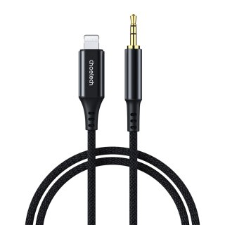 Kabel przewód audio AUX iPhone Lighting - mini jack 3.5mm 2 m - czarny