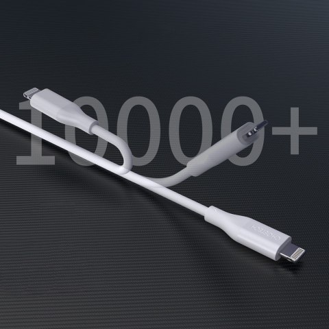 Kabel przewód do iPhone USB-C - Lightning MFi PD 30W 1.2m - biały