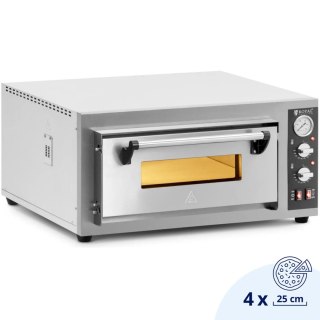 Piec do pizzy elektryczny z kamieniem szamotowym na 4 pizze śr. 25 cm 4200 W