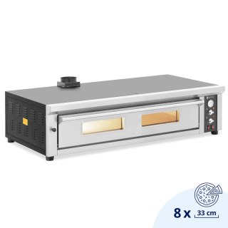 Piec do pizzy elektryczny z szamotem na 8 pizz śr. 33 cm 400 V 8400 W