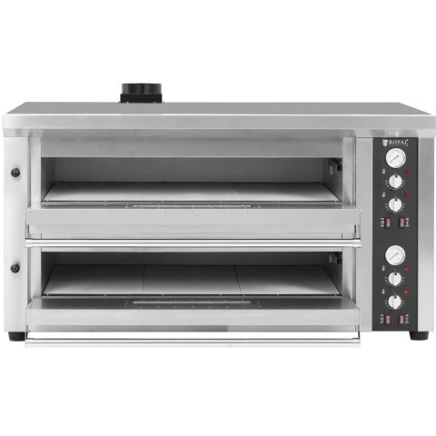 Piec do pizzy podwójny z szamotem na 12 pizz śr. 33 cm 400 V 13200 W