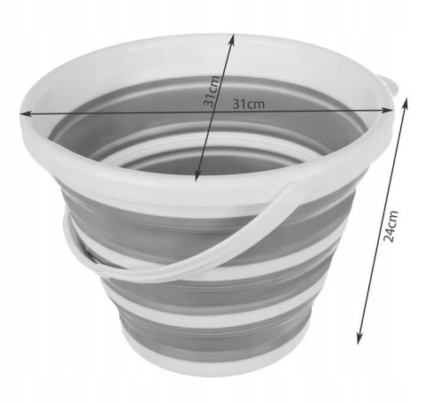 Wiadro silikonowe składane 10L