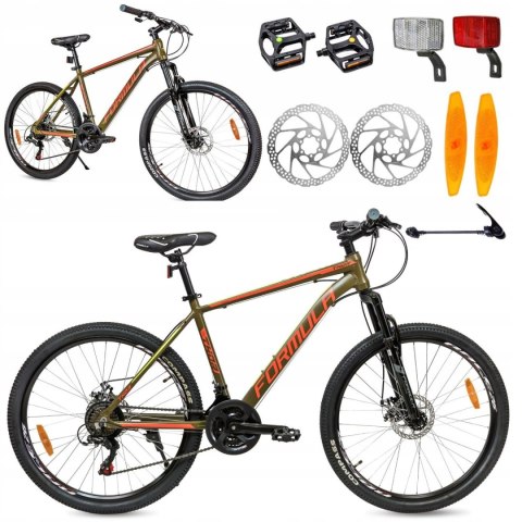 ROWER GÓRSKI MTB 26 CALI 21 BIEGÓW AMORTYZACJA HAMULCE TARCZOWE RAMA 18"