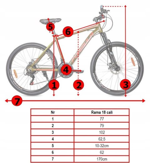 ROWER GÓRSKI MTB 26 CALI 21 BIEGÓW AMORTYZACJA HAMULCE TARCZOWE RAMA 18"