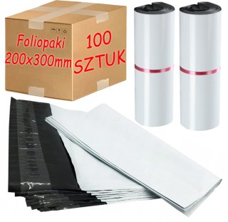 Foliopaki Kurierskie Białe 200x300mm - 100 szt.