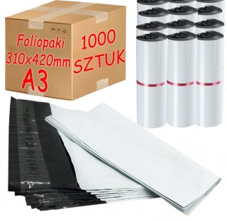 Foliopaki Kurierskie Białe A3 310x420mm - 1000 szt.