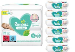 PAMPERS Chusteczki Nawilżane Sensitive 6 x 52 szt.