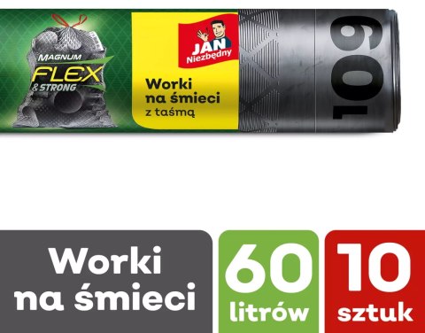 Jan Niezbędny Worki LD Magnum Flex Taśma 60L 10szt. - 5 op.