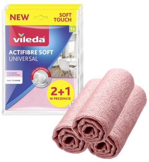 Ściereczka Vileda ACTIFIBRE Soft Universal zestaw 2+1