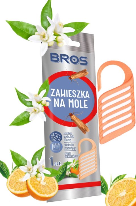 BROS - zawieszka na mole kwiat pomarańczy - 10 szt.