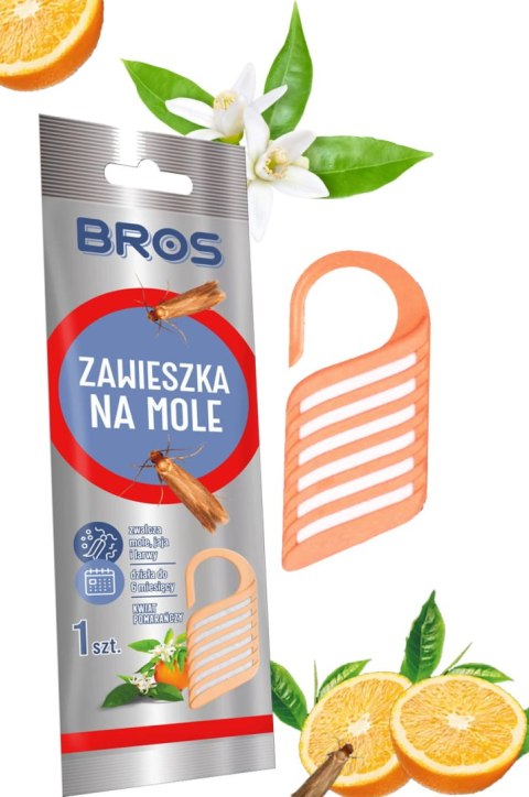 BROS - zawieszka na mole kwiat pomarańczy - 10 szt.