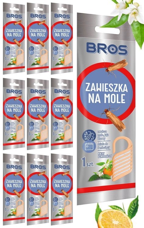 BROS - zawieszka na mole kwiat pomarańczy - 10 szt.