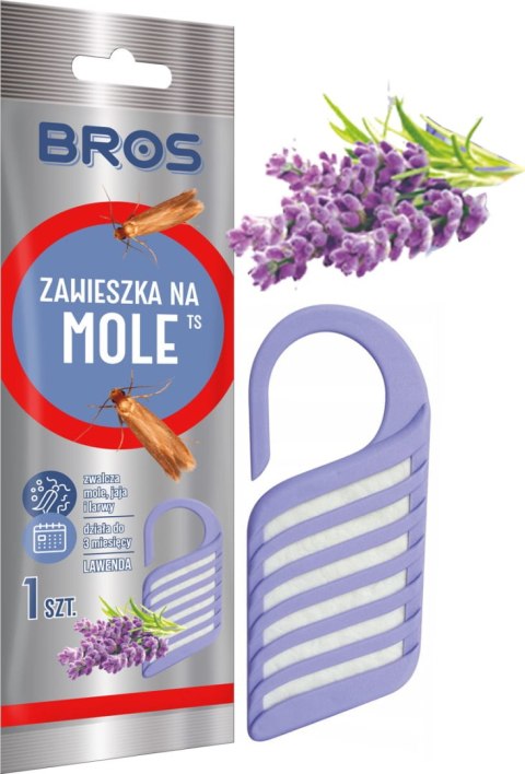 BROS - zawieszka na mole lawendowa - 10 szt.