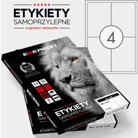 ETYKIETY 140 X 97.0 MM. 4 SZT/A4 EMERSON UNIWERSALNE