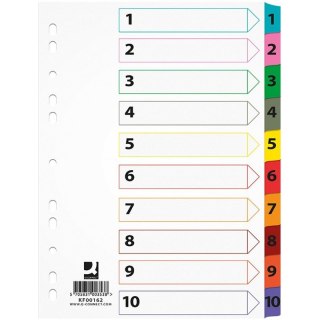 PRZEKŁADKI A4 1-10 MYLAR MIX KOLORÓW Q-CONNECT