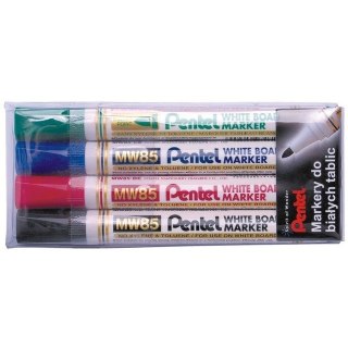 MARKER DO TABLIC SUCHOŚCIERALNYCH PENTEL MW85 MIX 4 KOL. W ETUI