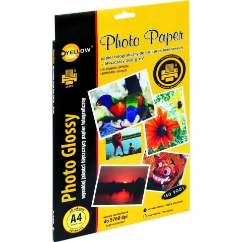 PAPIER FOTO YELLOW ONE A4 160 G BŁYSK (20)