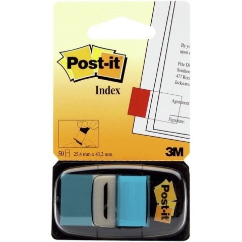 ZAKŁADKI POST-IT 25 X 43 MM 680-23 JASKRAWONIEBIESKIE 50 KARTEK